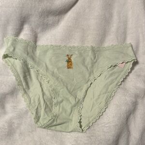 Victoria's Secret Light Green Panties with Bunny Motif